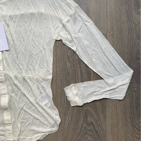 Revolve One Teaspoon Soho Fine Wool Grandpa Top Long Sleeves Ivory Size Small - Picture 4 of 16